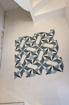 Fourniture et pose de carreaux ciment 20x20 avec décor