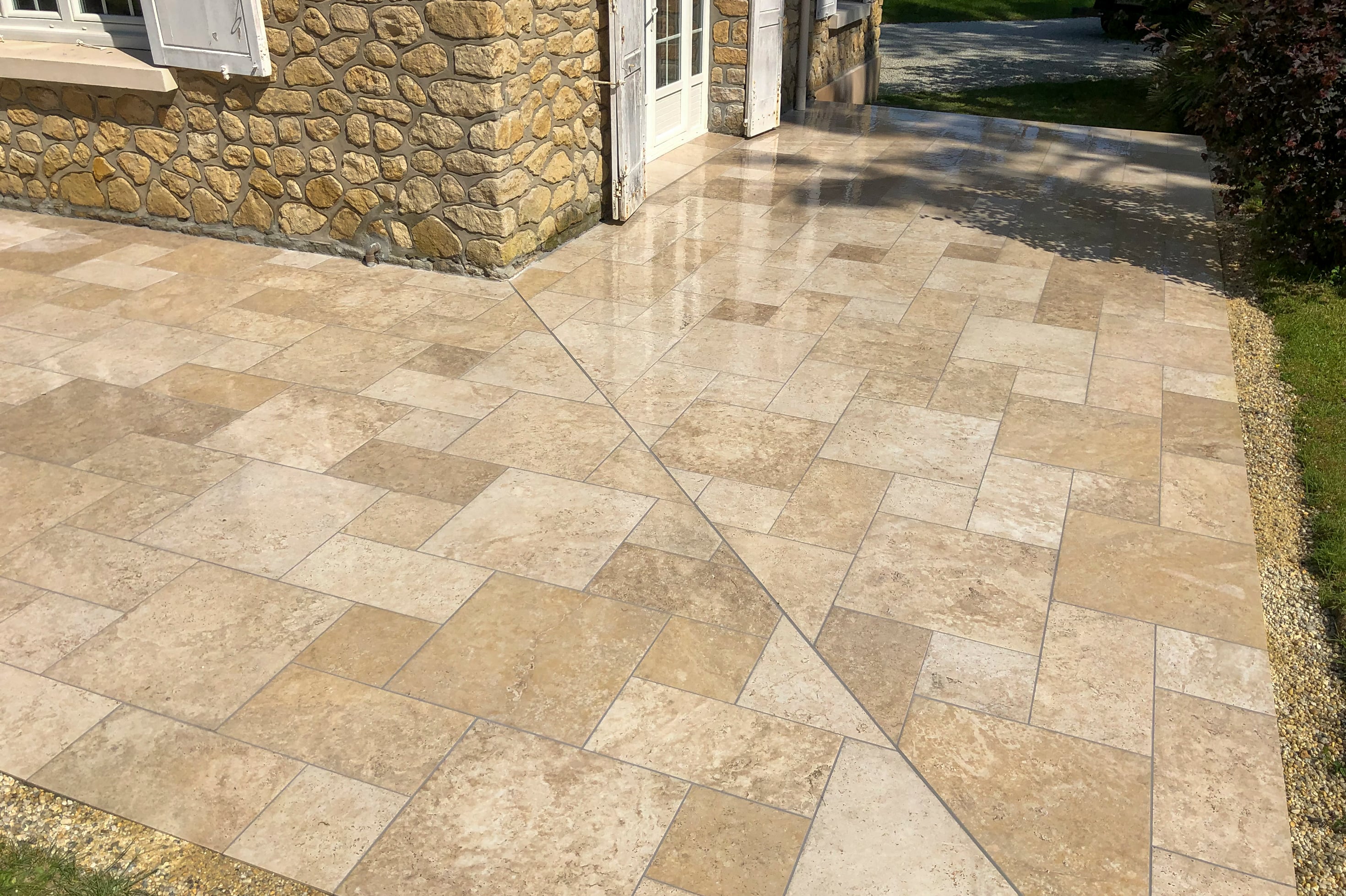 Réalisation d'une terrasse en module et calpinage à Cabourg