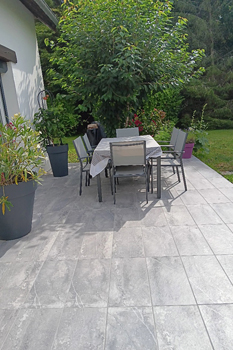 Pose carrelage de terrasse sur dalle béton